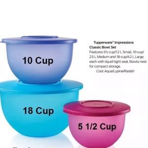 Tupperware Kitchen - TUPPERWARE Impressions classic Bowl Set Tupperware Kitchen - TUPPERWARE Impressions classic Bowl Set